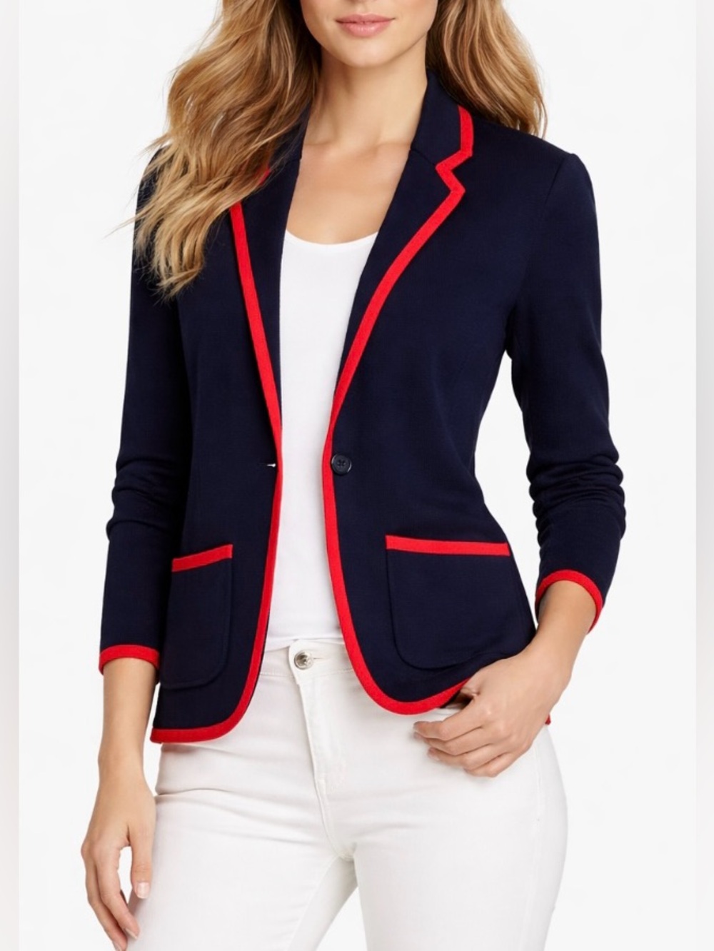 Brooks Brothers Red Fleece Navy & Red Milano Knit Rowing Blazer Sweater Jacket - Picture 7 of 10